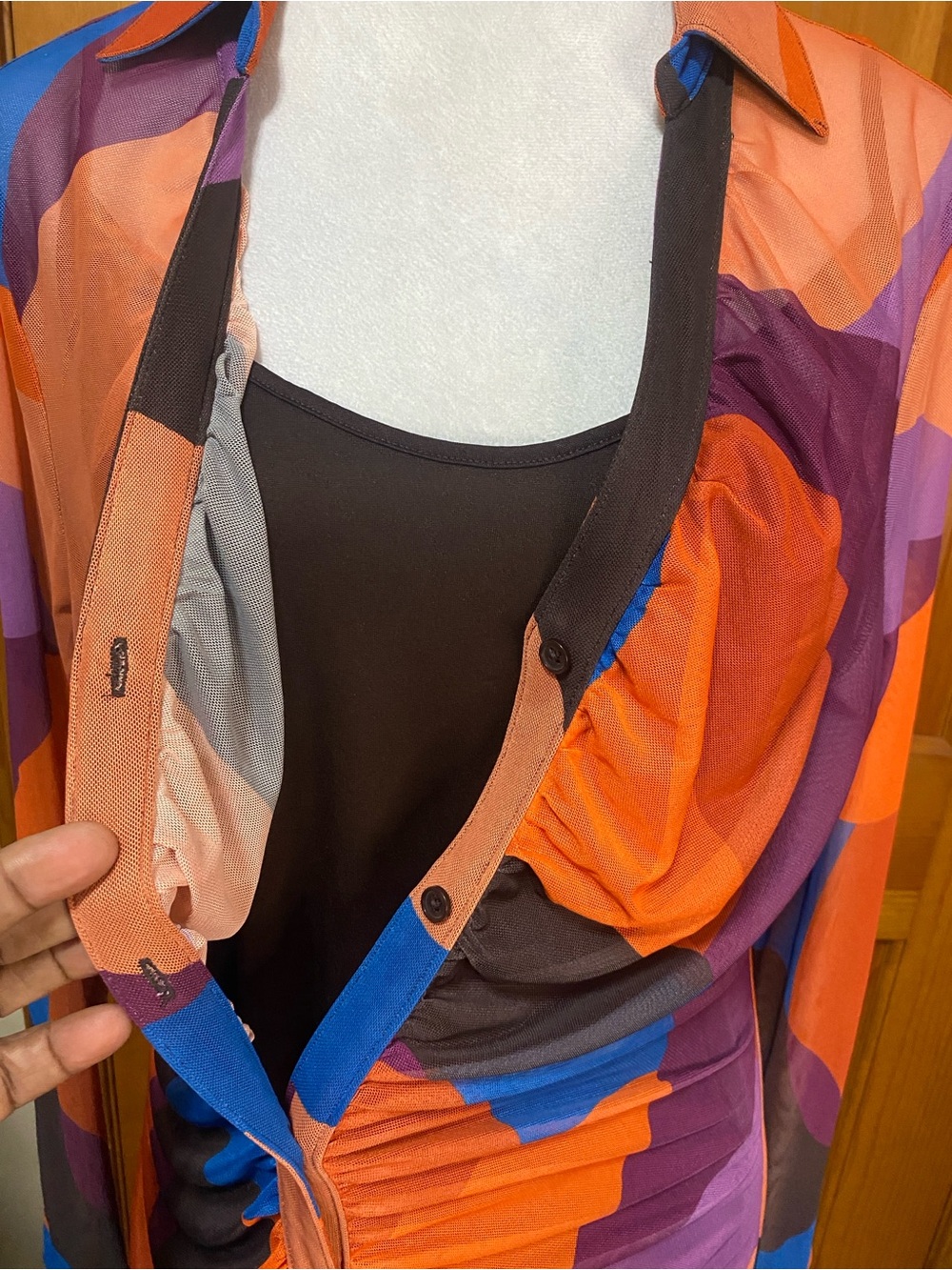 BOLD ELEMENTS Abstract-Multi Colored Maxi Dress - Picture 6 of 7